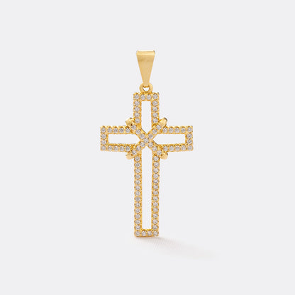 Dije Cruz Silueta circonias 3.5 cms