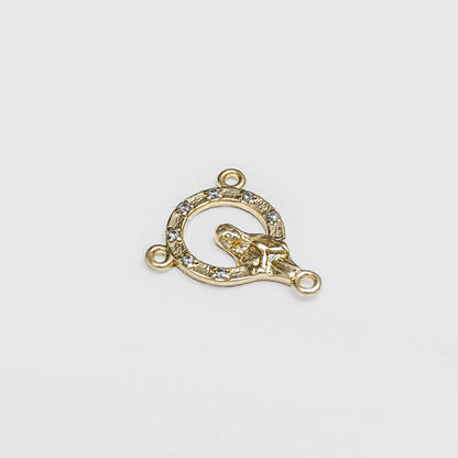 Cadena Crucero con Circonias 1.8 Cms Cristal