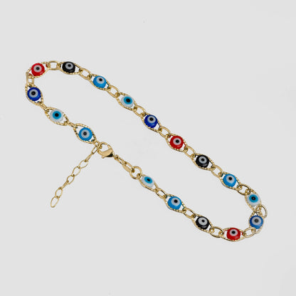 Tobillera Ojo Turco Multicolor 23 Cms + 2 Cms  Extensor