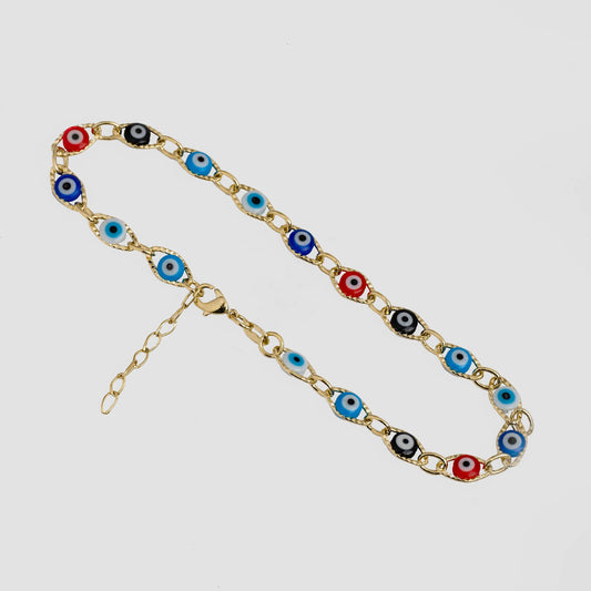 Tobillera Ojo Turco Multicolor 23 Cms + 2 Cms  Extensor