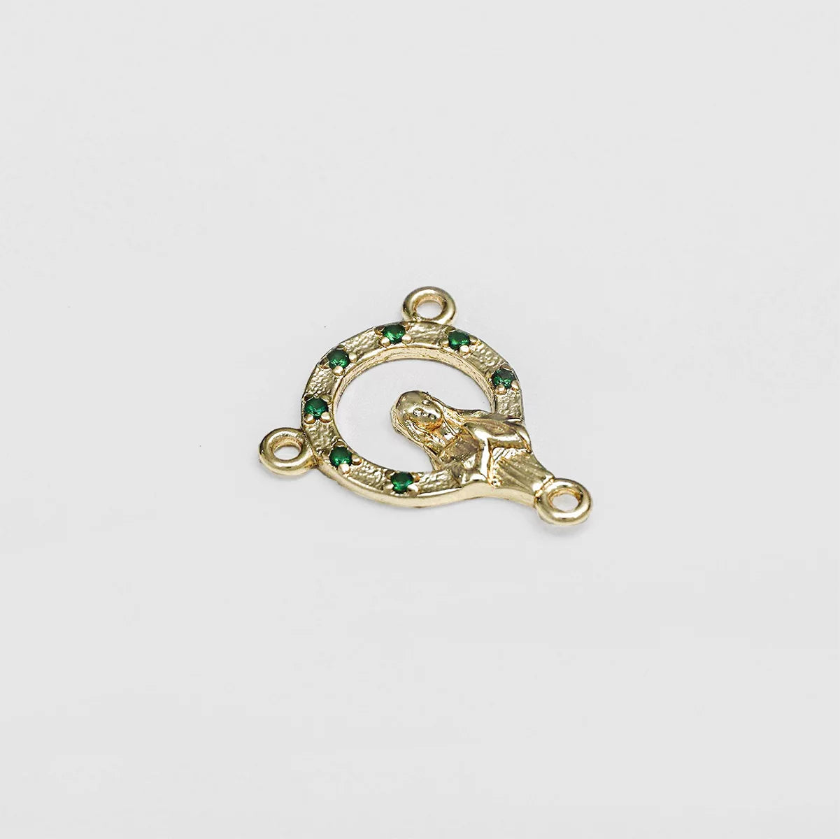 Cadena Crucero con Circonias 1.8 Cms Verde