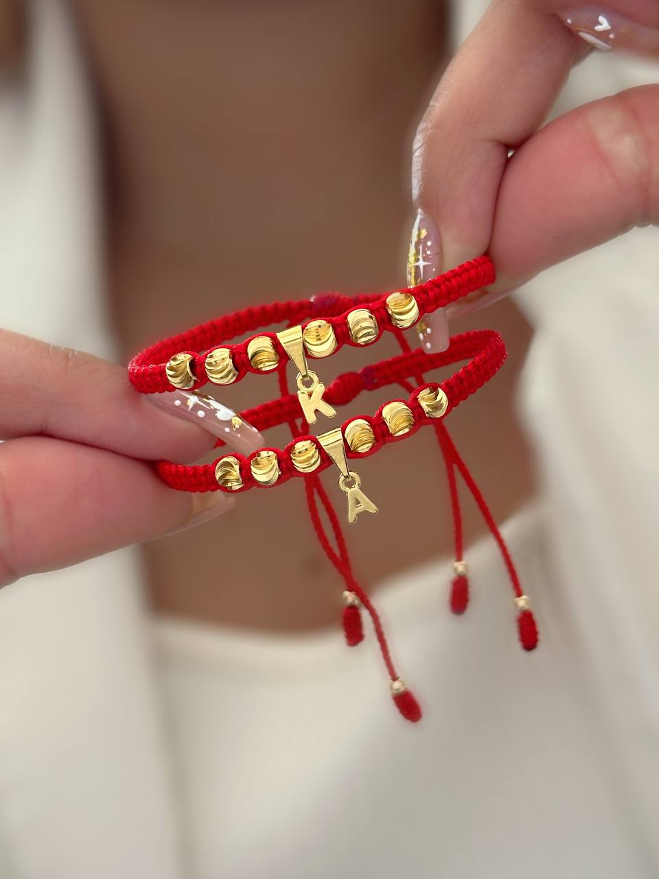 Manillas italianas 5mm con dijes de letras, personalizadas